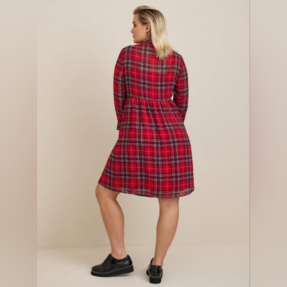 NWT Torrid Mini Chiffon Button Front Shirtdress 3 - Picture 2 of 11